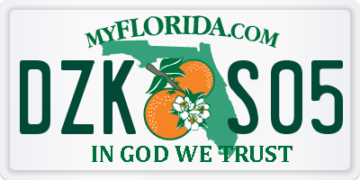 FL license plate DZKS05