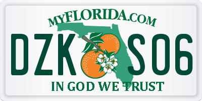 FL license plate DZKS06