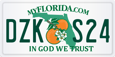 FL license plate DZKS24
