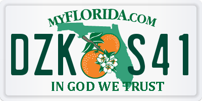 FL license plate DZKS41