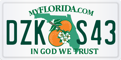 FL license plate DZKS43