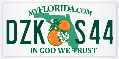 FL license plate DZKS44