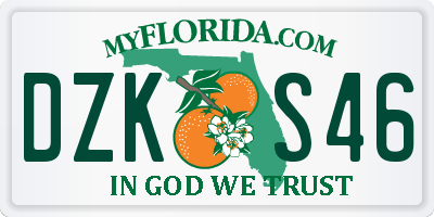 FL license plate DZKS46