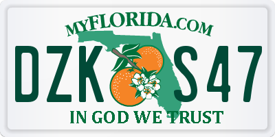 FL license plate DZKS47