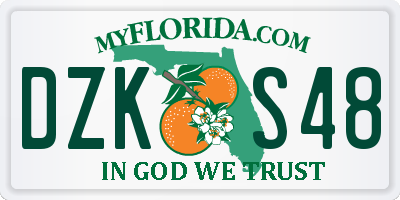 FL license plate DZKS48