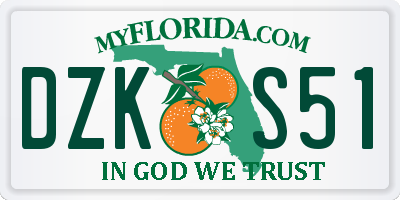 FL license plate DZKS51