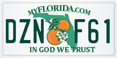 FL license plate DZNF61