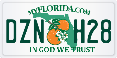 FL license plate DZNH28