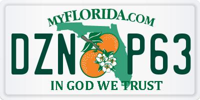 FL license plate DZNP63