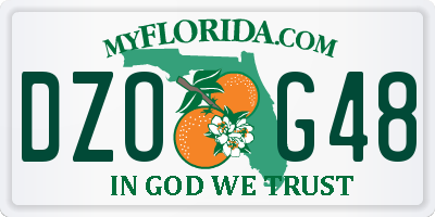 FL license plate DZOG48