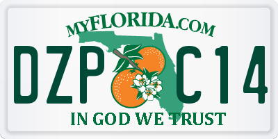 FL license plate DZPC14