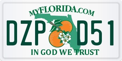 FL license plate DZPD51