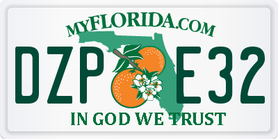 FL license plate DZPE32
