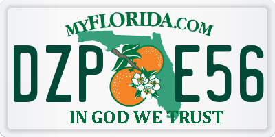 FL license plate DZPE56
