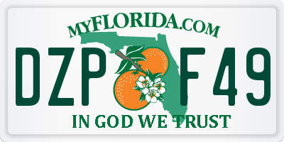 FL license plate DZPF49