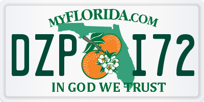 FL license plate DZPI72