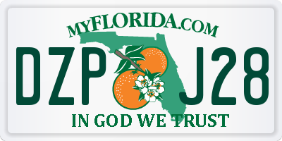 FL license plate DZPJ28