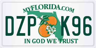 FL license plate DZPK96