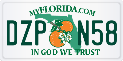 FL license plate DZPN58