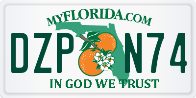 FL license plate DZPN74