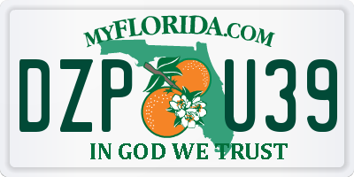 FL license plate DZPU39