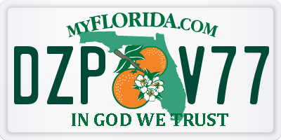 FL license plate DZPV77