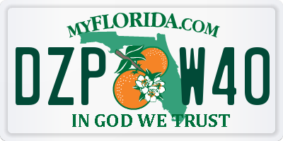 FL license plate DZPW40