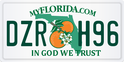 FL license plate DZRH96
