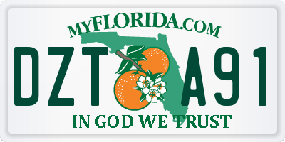 FL license plate DZTA91