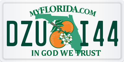 FL license plate DZUI44