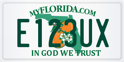 FL license plate E123UX