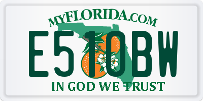 FL license plate E51OBW