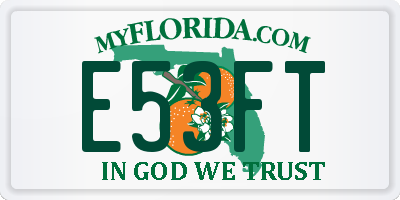 FL license plate E53FT