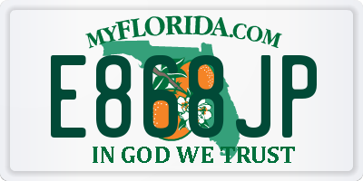 FL license plate E868JP