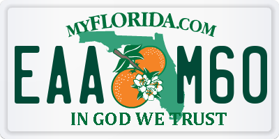 FL license plate EAAM60