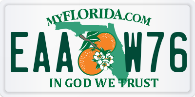 FL license plate EAAW76