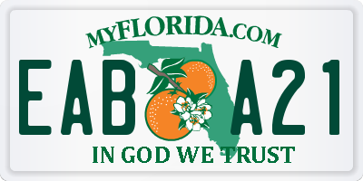 FL license plate EABA21