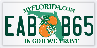FL license plate EABB65