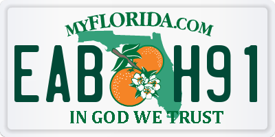 FL license plate EABH91