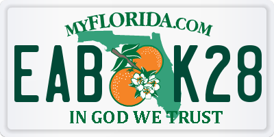 FL license plate EABK28