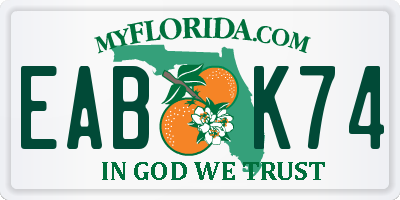 FL license plate EABK74