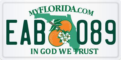 FL license plate EABO89