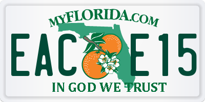 FL license plate EACE15