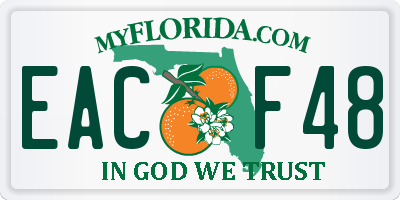 FL license plate EACF48