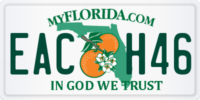 FL license plate EACH46