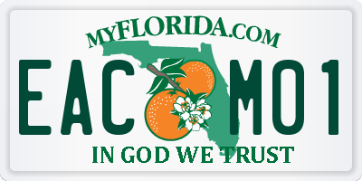 FL license plate EACM01