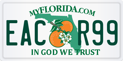FL license plate EACR99