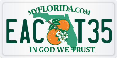 FL license plate EACT35