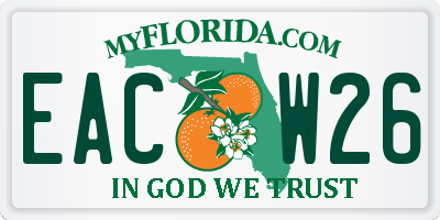 FL license plate EACW26