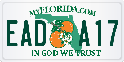 FL license plate EADA17